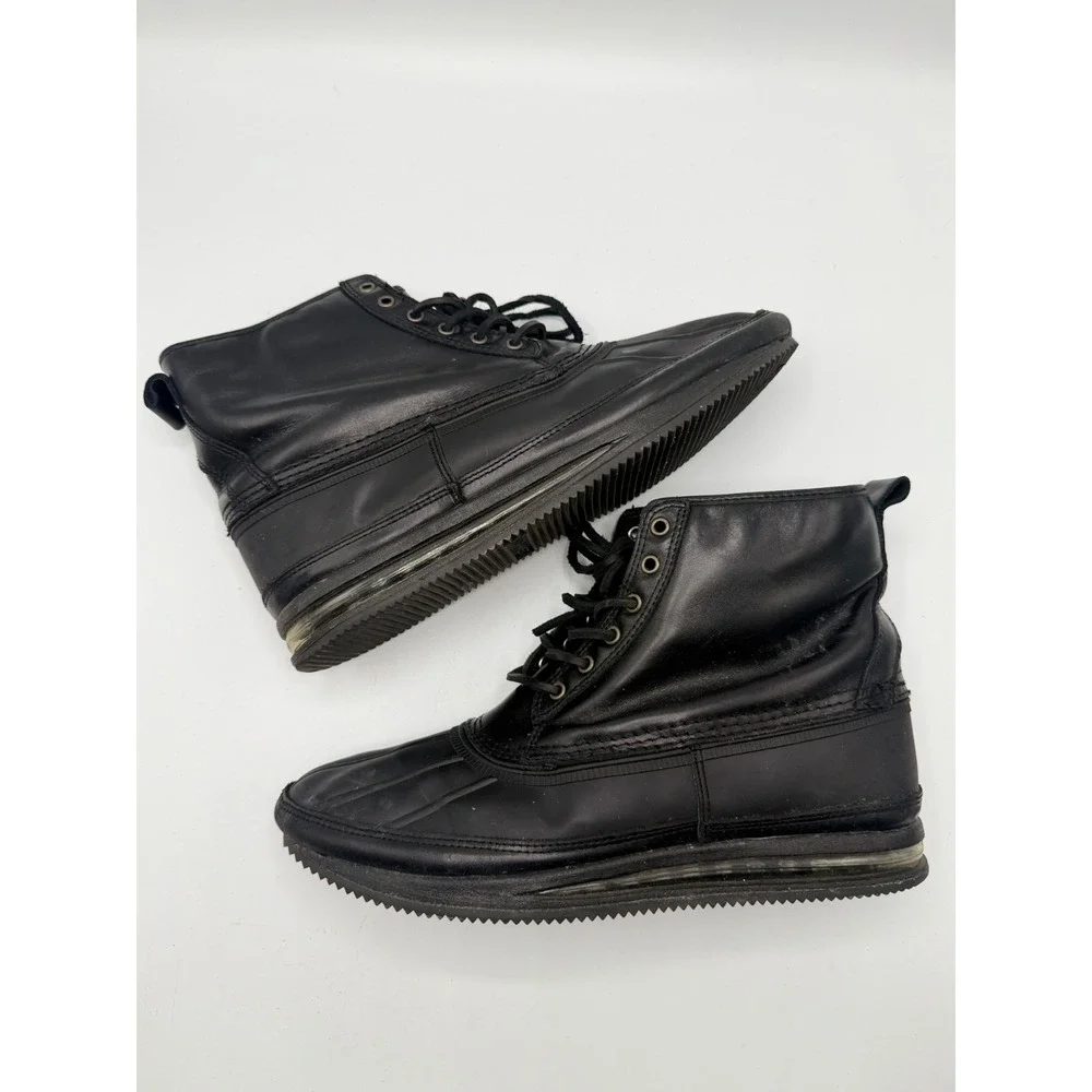 Gourmet The 21 Duck Boot Black Leather Mens Size 12 No Box